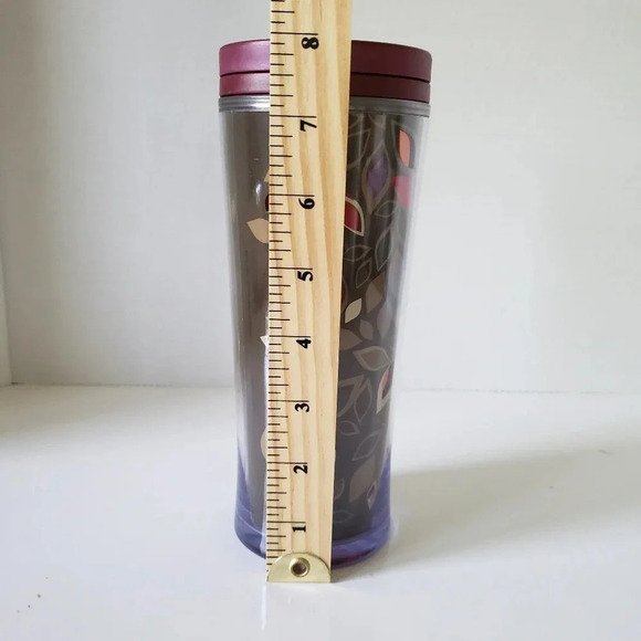 Starbucks 2010 16oz Insulated Tumbler Metalic Leaf  Design. - Picture 7 of 7